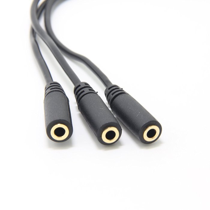 eBayson 3.5mm (1/8") TRRS 4-Pole/3-Rings Male to 3x Female 3.5mm TRRS 4-Pole/3-Rings Stereo Splitter Audio Cable...