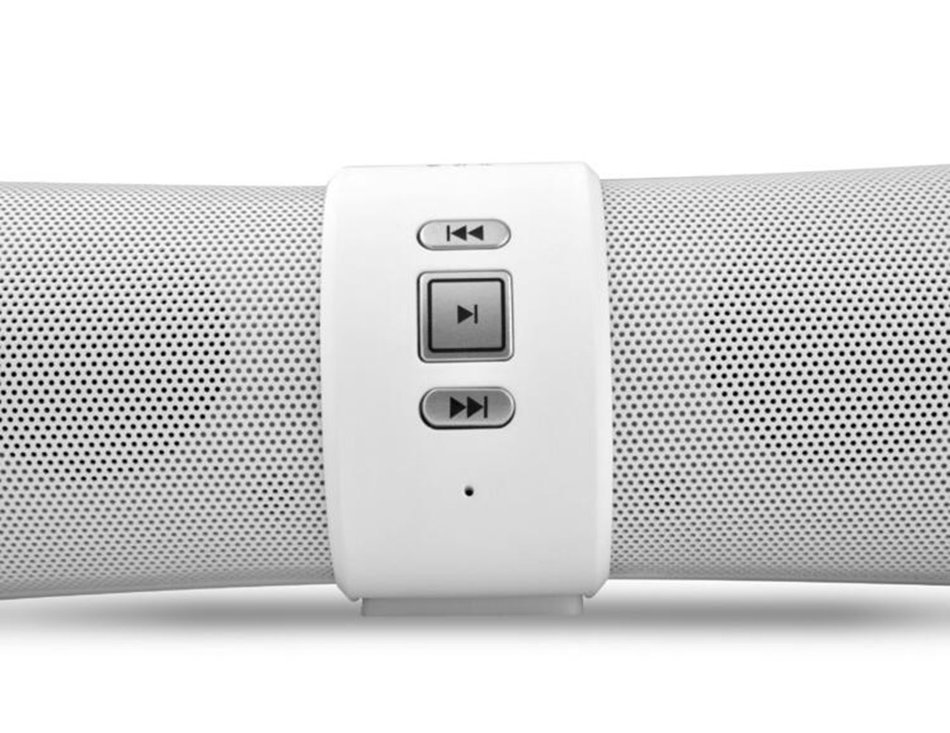 Generic Bluetooth Speaker Dual Loudspeakers Wirelss Subwoofer with TF Card Slot Mp3 Player White N2