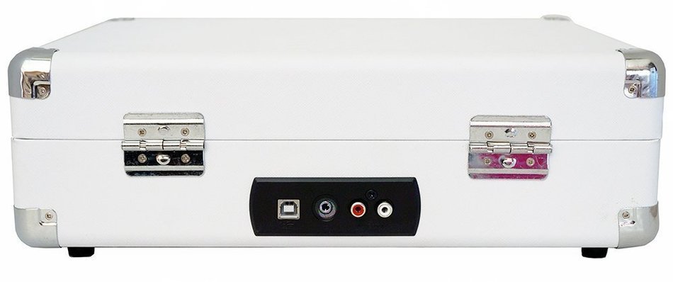 Boytone BT-101TBWT 5 in 1 Briefcase Record Player AC-DC Built in Rechargeable Battery, With 2 Stereo Speakers... N8