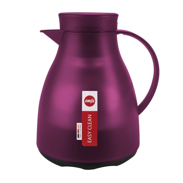 Emsa Thermos Jug "Easy Clean" 33.81 lb oz, Transparent/Raspberry N7