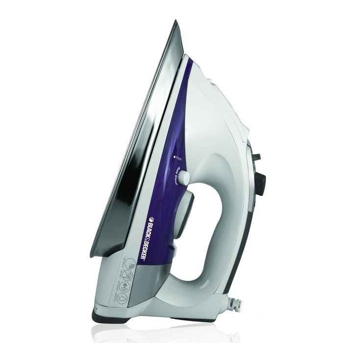 BLACK+DECKER IR1350S Professional Steam Iron, White/Purple N2