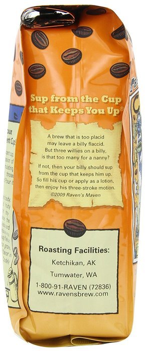 Raven's Brew Whole Bean 3 Peckered Billy Goat Blend,Dark Roast 12-Ounce Bags (Pack of 2) N2