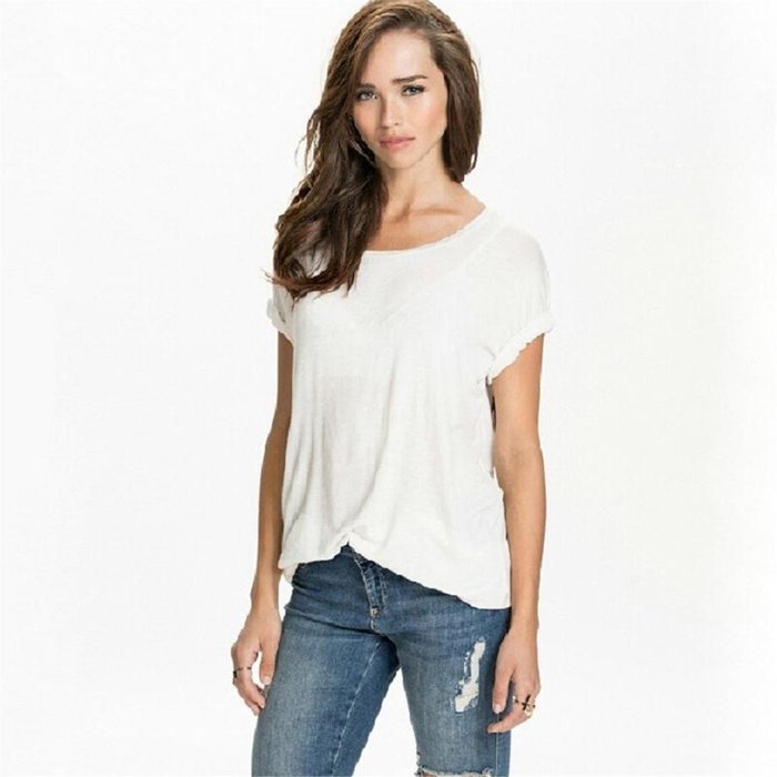 Phoneix All-match Back Angel Wings Printed Women's T shirt O Neck Loose Casual Women Tops