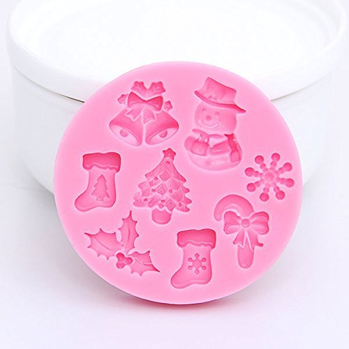 1pc Silicone Cake Mould Christmas Cup Snow Flake Sugarcraft Tool N5