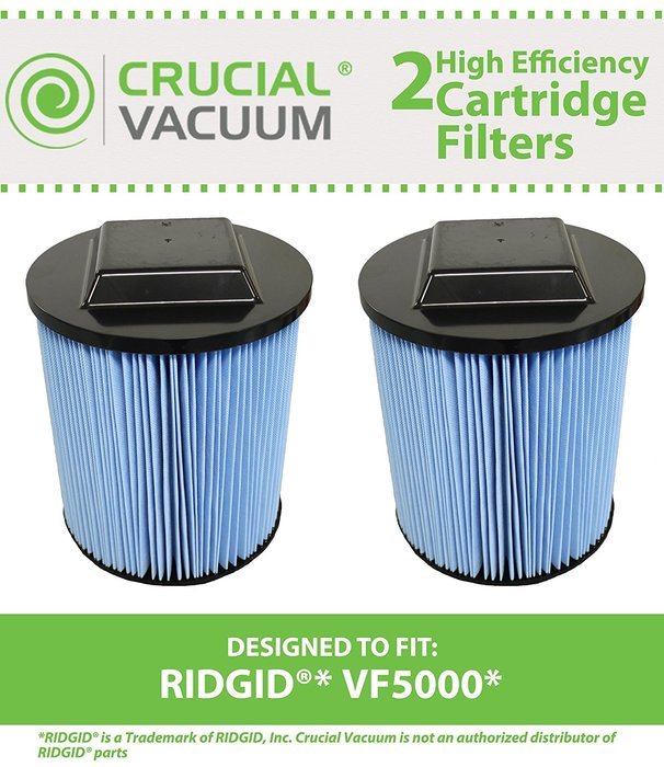 2 Ridgid Replacement 3-Layer VF5000 Filter Fits Ridgid 6-20 Gallon Wet/Dry Units WD0671 WD0970 WD06700 WD0671EX0...