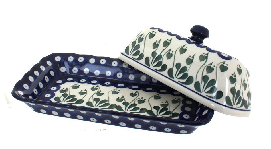 Polish Pottery Alyce Butter Dish