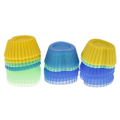 Y&XL&H Sweet Heart Shaped Colorful Silicone Mini Cupcake Mould (20pcs) N3