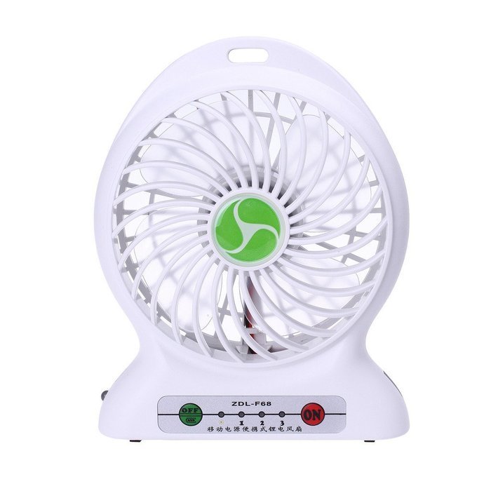 Wkae&reg; Portable Mini Electric USB Rechargeable Fan 3 Speeds 18650 Desktop Summer Cooler Fan USB Power Bank Fan... N4