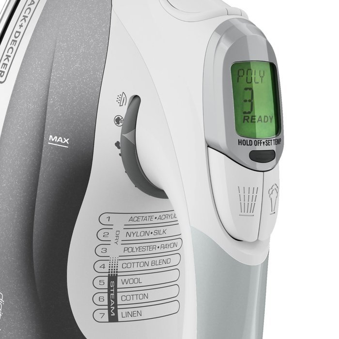 BLACK+DECKER D2030 Auto-Off Digital Advantage Iron, White N2