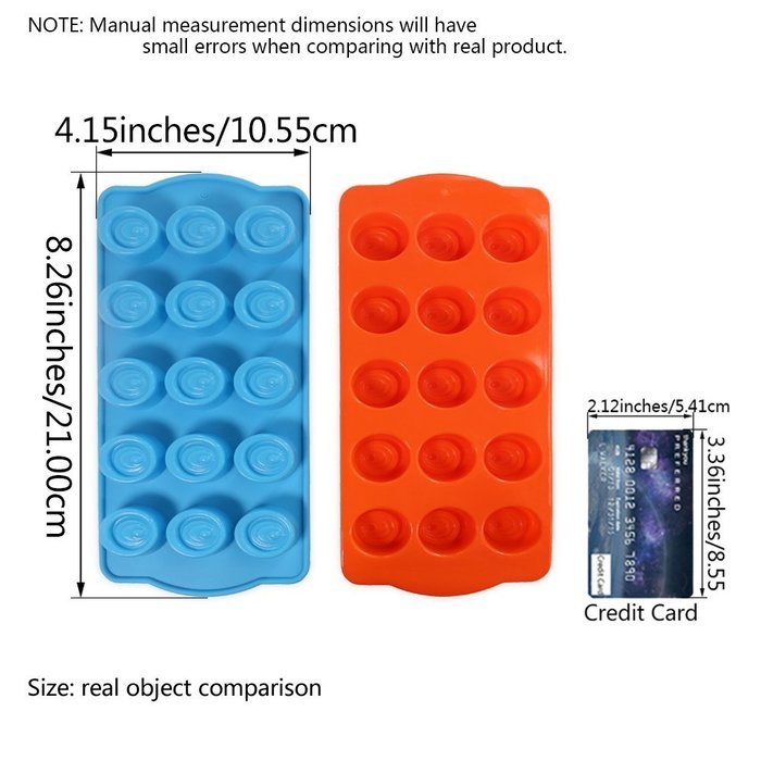 Candy Making Molds, 2PCS YYP [15 Cavity Water Drop Shape Mold] Silicone Candy Molds for Home Baking - Reusable... N3