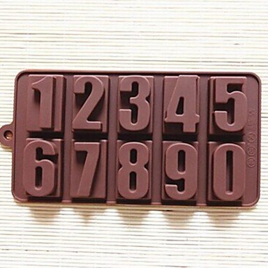 Y&XL&H Numbers Shape Cake Mold Ice Jelly Chocolate Mold,Silicone 22&iexcl;&Aacute;11.2&iexcl;&Aacute;2 CM(8.7&iexcl;&Aacute;4.4&iexcl;&Aacute;0.8 INCH)