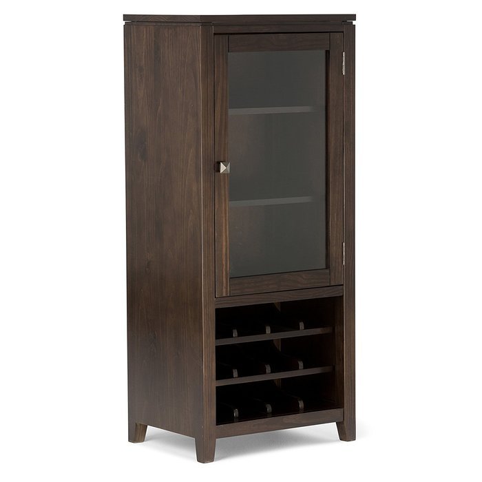 Simpli Home Cosmopolitan Medium Storage Cabinet, Coffee Brown N9