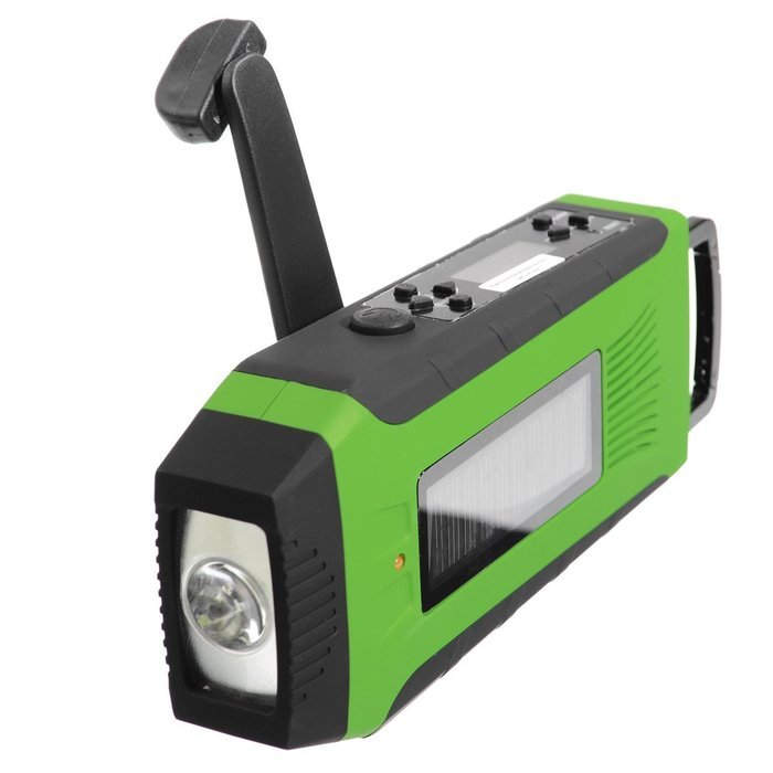 OUTERDO Dynamo Emergency Survival Solar Hand Crank Self Powered AM/FM/NOAA Weather Radio, LED Flashlight,Phone... N38