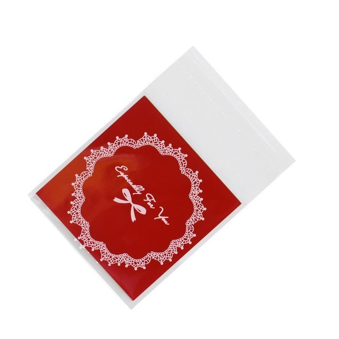 CreazyDog 100 PCS Pastry Baking Snack Pack Cookies Packing Adhesive Plastic Bags (B) N12