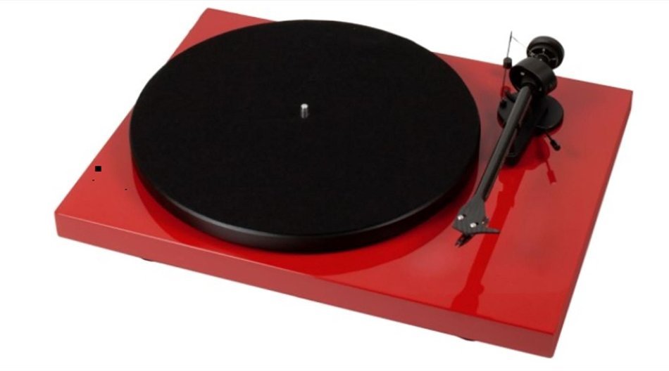Pro-Ject Debut III Recordmaster Turntable with USB and Phono Preamp- Red