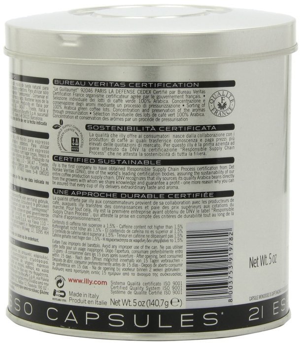 illy iperEspresso Capsules Dark Roasted Coffee, 5-Ounce, 21-Count Capsules N4