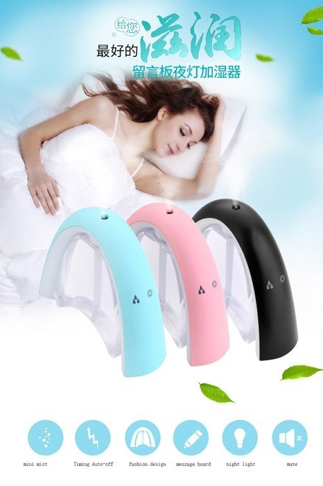 Rainbow Message Board USB Air Humidifier 400Ml Colorful Night Light Oil Essential Aroma Diffuser Mist Maker Fogger