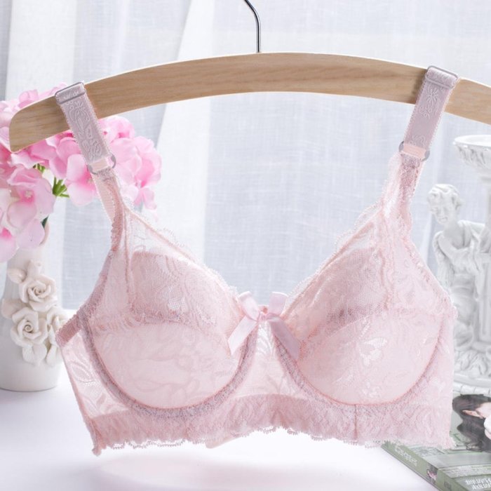PHOTNO Women Push Up Deep V Ultrathin Underwire Padded Lace Brassiere Bra Big Size N31