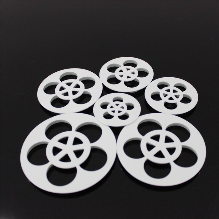 BECUTE 6pcs Food Grade ABS Plum Blossom Plastic Cookie Mould Rose Fruit Cutting Fondant Cake Mould DIY Baking... N3