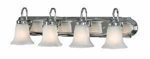 Golden Lighting 5221-4 CH Brookfield CH Four Light Vanity, Chrome Finish by Golden Lighting