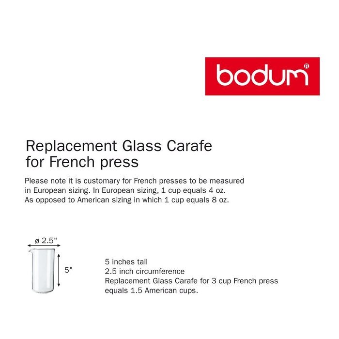 Bodum 12-Ounce Coffee Press Replacement Beaker, Glass N2