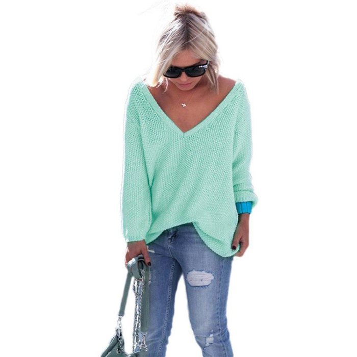 Knitted Pullover,Morecome Women Long SleeveLoose Sweater Knitwear N11