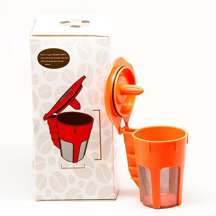Coco K Cupz (3 Pack) &ndash; Reusable & Refillable &ndash; LARGE 5 Cup Brew Carafe K-Cups Tea/Coffee Pod Filters &ndash; Fits Keurig... N9
