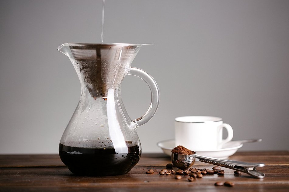 CoastLine Pour Over Coffee Carafe and Digital Pocket Pro Scale Bundle | 4 Cup Coffee Maker with Reusable Stainless... N5