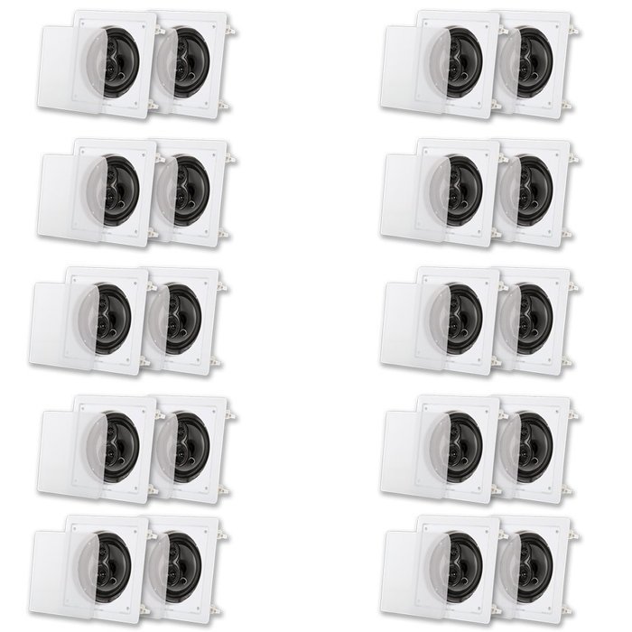 Acoustic Audio CS-I63S In Wall / Ceiling 6.5" Speakers 10 Pair Pack 3 Way 6000 Watt CS-I63S-10PR