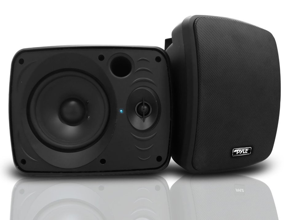 Pyle PDWR64BTB Waterproof and Bluetooth 6.5'' Indoor/Outdoor Speaker System, 800 Watt, Black, Pair N6