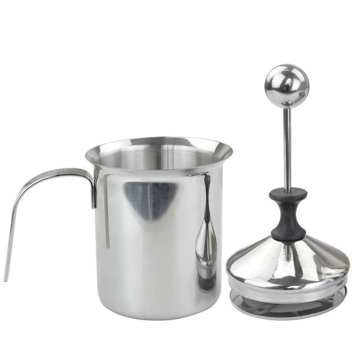 800ml Milk Frother, Marrywindix Stainless Steel Milk Frother Double Mesh Manual Milk Creamer Milk Foam (800ml... N5
