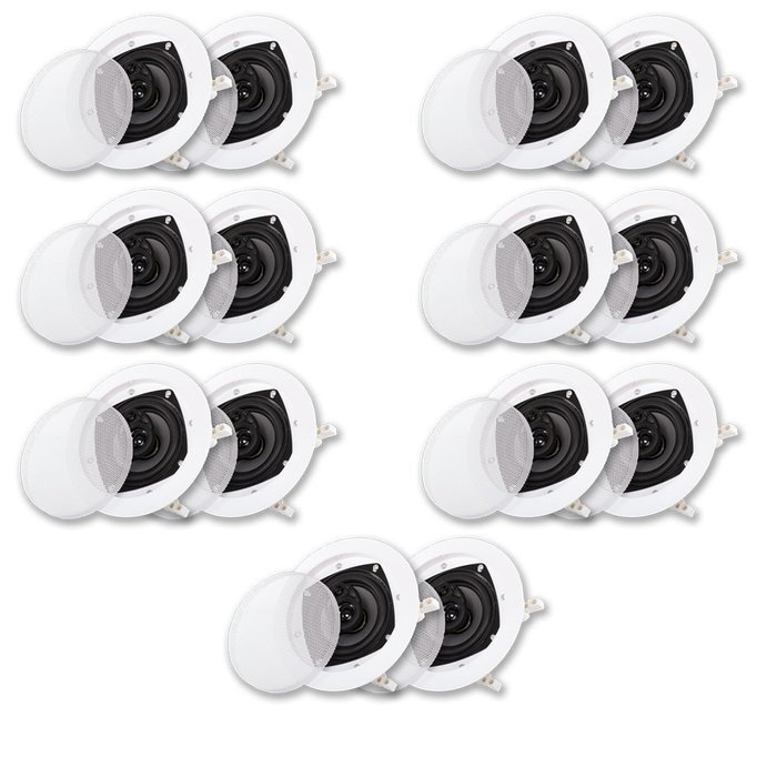 Acoustic Audio CS-IC43 In Ceiling Speakers 3 Way Home Theater 2800 Watt 7 Pair Pack CS-IC43-7PR