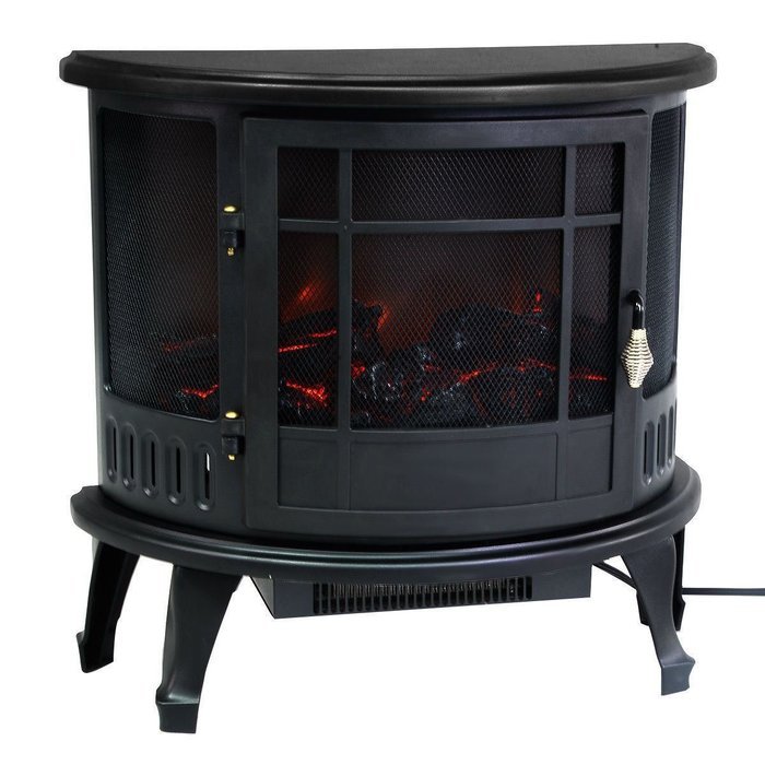 Free Standing Electric 1500W Fireplace Heater Fire Flame Stove Wood Adjustable N11