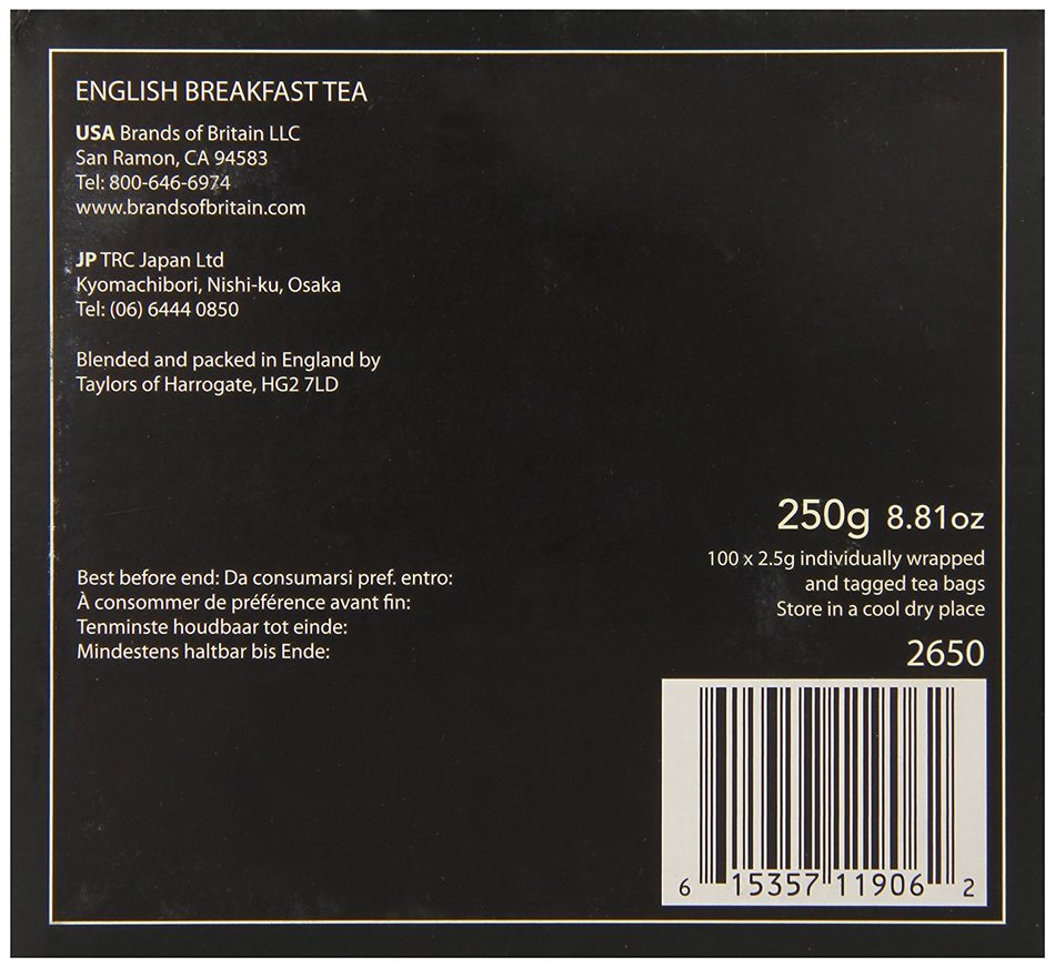 Taylors of Harrogate Classic Tea Variety Box, 48 Count N123