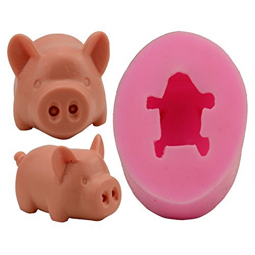Let'S Diy DIY Pig Shape Fondant Cake Mold Silicone Mold Cake Decorating Tools Chocolate Mould Bakeware Cooking... N4