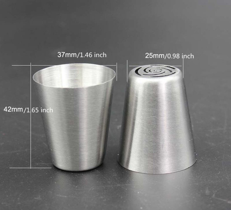 Dewel Multi-Pattern Russian Piping Tips, 12PCS Icing Decorating Tips,Stainless Steel Icing Piping Nozzles ,A Tool... N11
