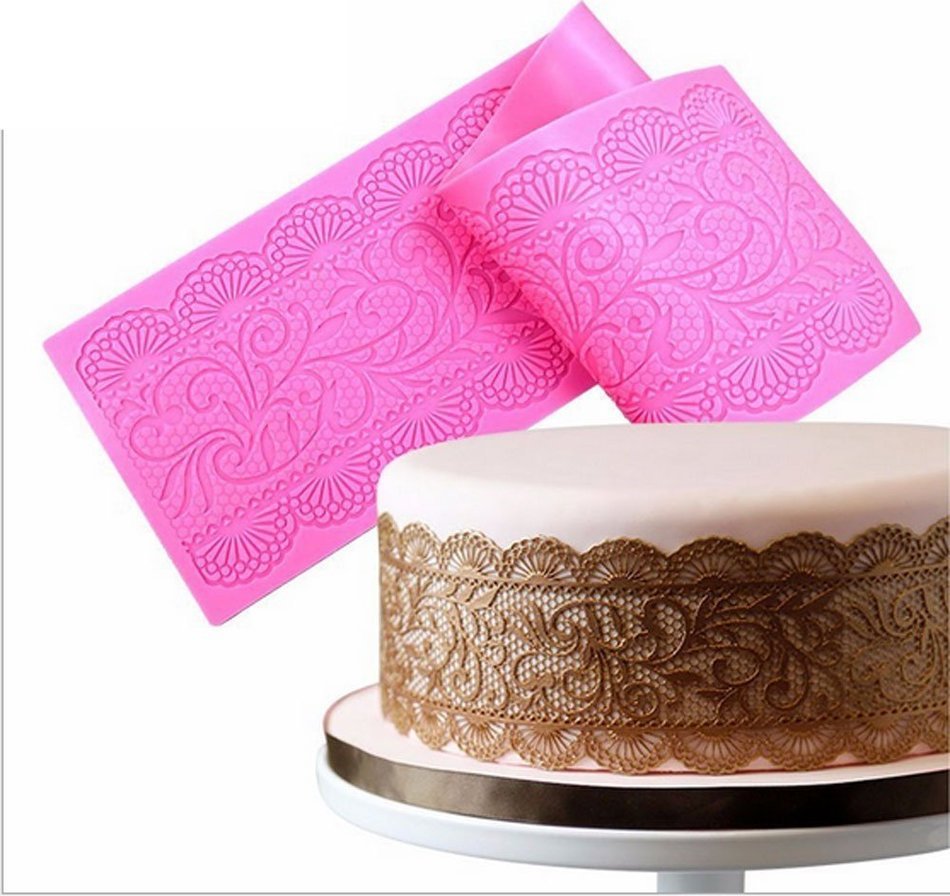 Fondant Cake Decorating Lace Silicone Mold Mat Tools Wedding Flower Embossing Mould Baker and more N4
