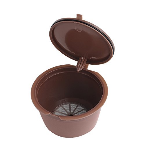 2 pcs Compatible Reusable Coffee Capsules Coffee Filters + Coffee Spoon N7