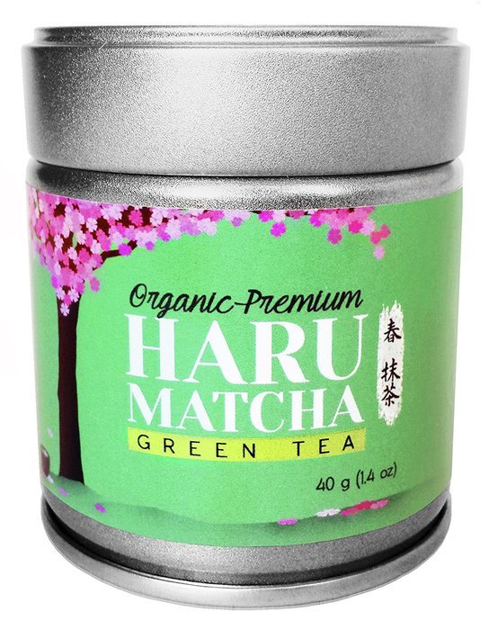 HARU MATCHA - 40g Tin (1.4oz) Japanese Organic Premium Ceremonial Grade Matcha Green Tea Powder - JAS Organic... N2