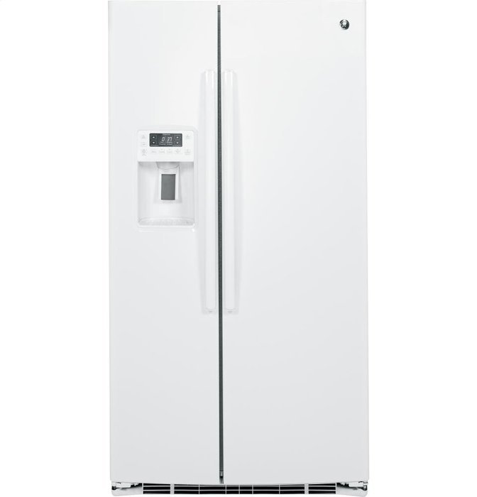 GE Profile PSE25KGHWW 36" Side-by-Side Refrigerator with 25.4 cu. ft. Capacity in White N3