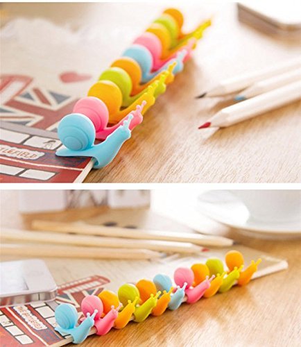 Hot Sale 5 PCS Cute Snail Shape Silicone Tea Bag Holder Cup Mug Candy Colors Gift Set N8