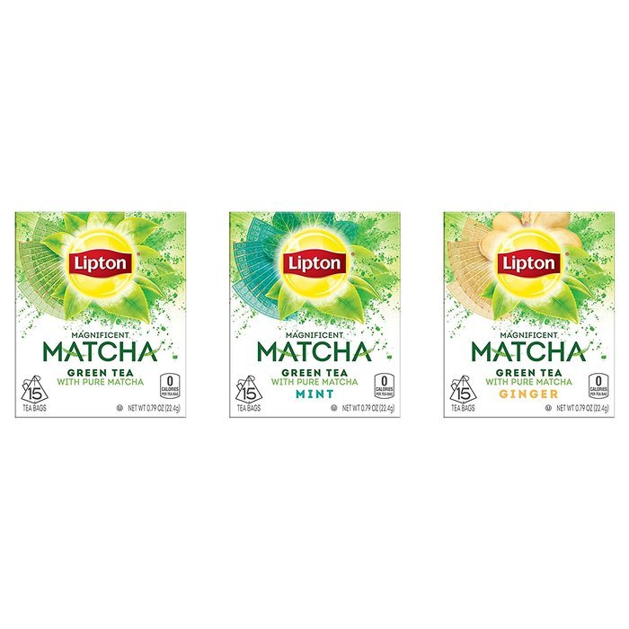 Lipton Green Tea Bags, Matcha Green Tea & Mint 15 ct (Pack of 4) N9