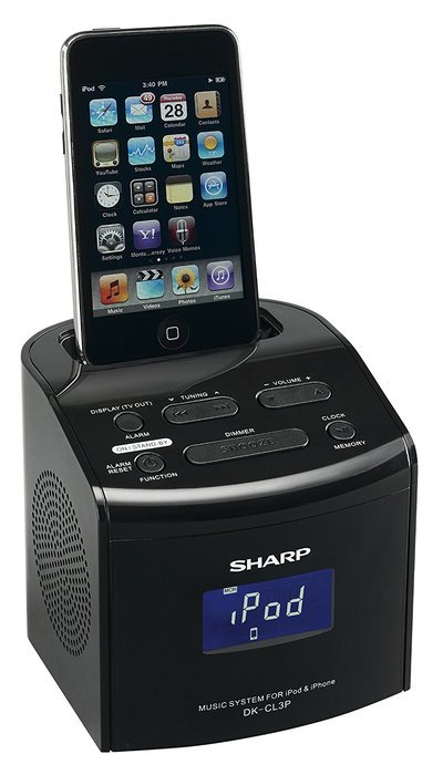 Sharp DK-CL3P Desktop Clock Radio with iPhone/iPod Dock N4