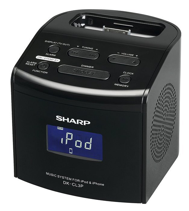 Sharp DK-CL3P Desktop Clock Radio with iPhone/iPod Dock N5