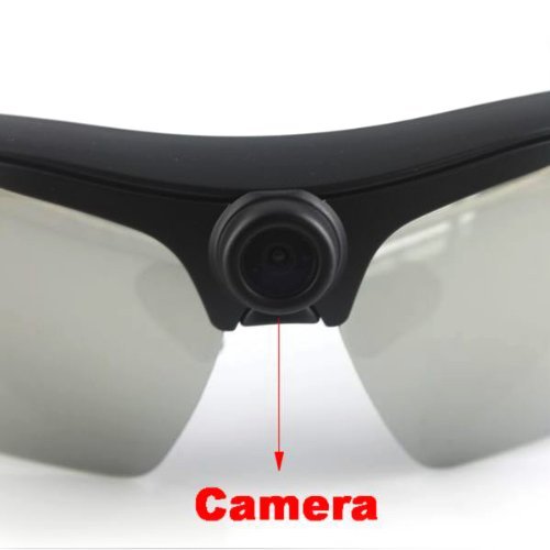 720P HD Camera Sports Sunglasses 170 Wide-Angle Lens + Remote Control Black N4