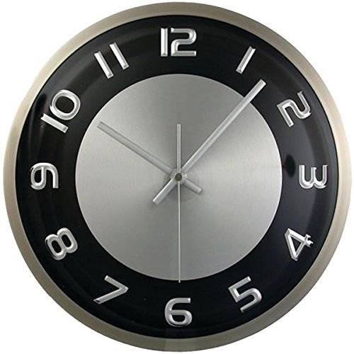 New TIMEKEEPER 300RAB 11.5" Round Wall Clock with Brushed Metal Case