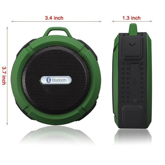 [Bluetooth Waterproof Speaker] PECHAM C6 Portable Waterproof Speaker, 5W Strong Drive Passive Radiator for Waterproof... N6
