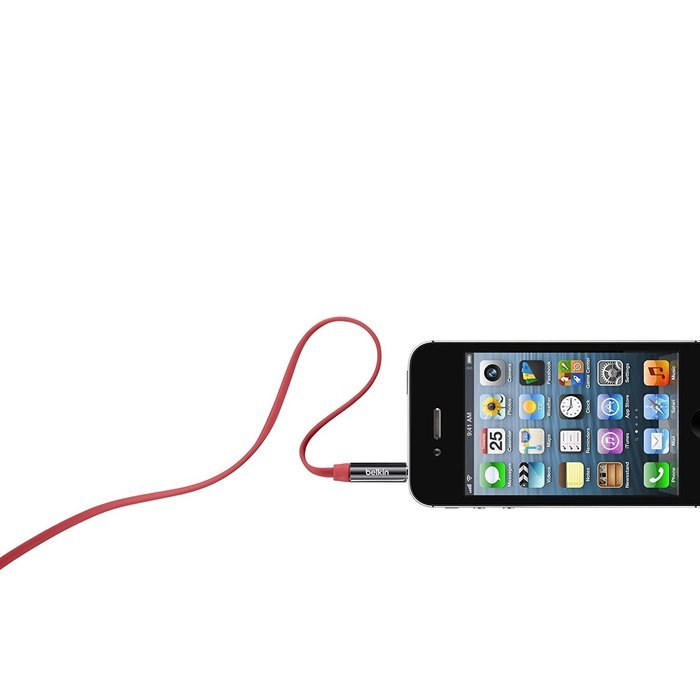 Belkin 6-Foot MIXIT Coiled Aux/Auxiliary Cable (Red) N4