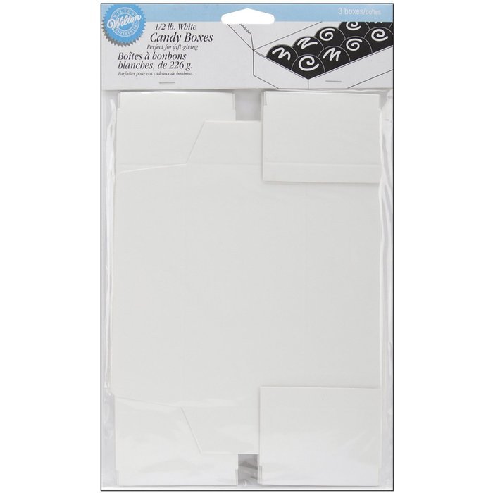 Wilton Candy Boxes, 0.5-Pound, White, 3-Pack