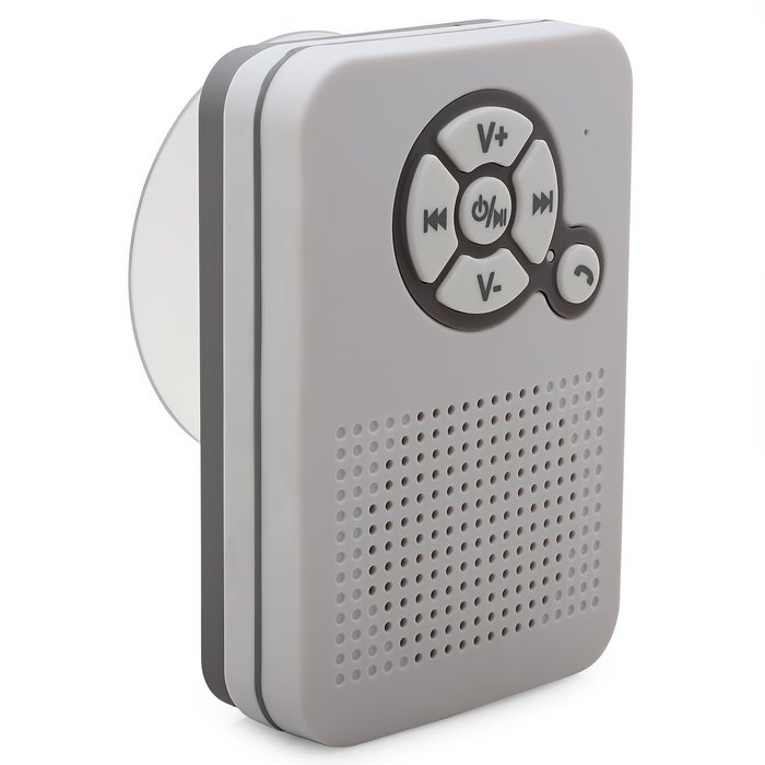 Aduro AquaSound WSP40 Waterproof Shower Bluetooth Portable Speaker with Stand and Suction Cup (Turquoise/White) N9